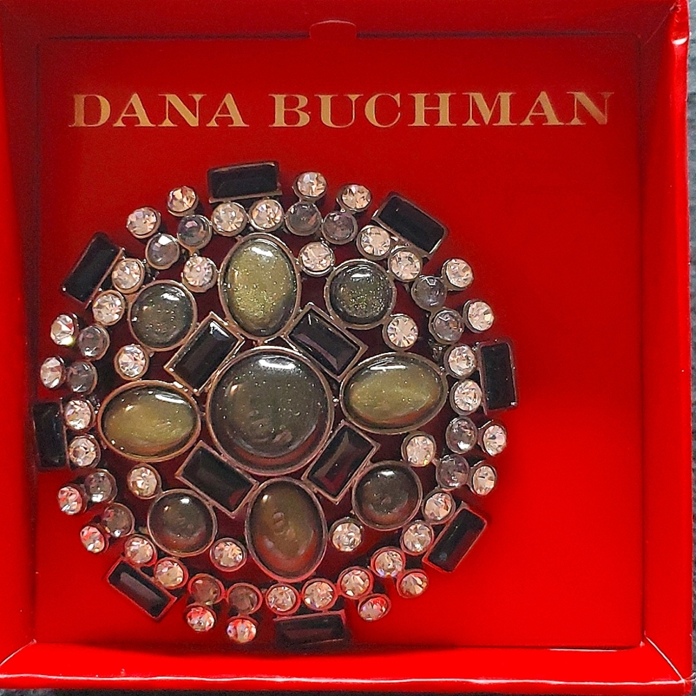 Dana Buchman Broach Pin Stones Large New in Box Gift
